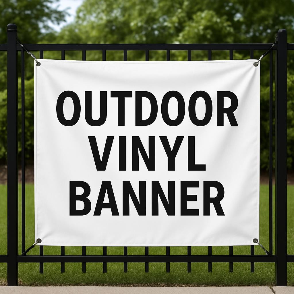 Outdoor vinyl banner with vivid colors